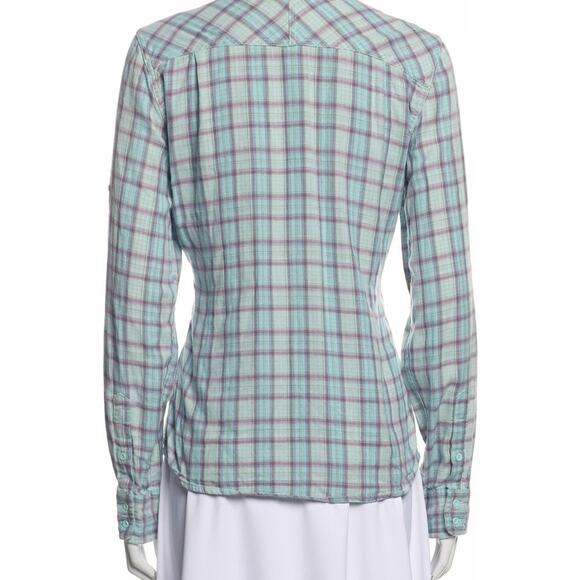 THE NORTH FACE Plaid Print Long Sleeve Button Up Top Shirt SIZE S - Picture 4 of 6